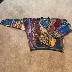 COOGI beautiful multicolored sweater.  XL mercerised cotton. Barely worn